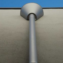 Zinc rainwater head and downpipe